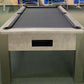 grey pool table with grey cloth