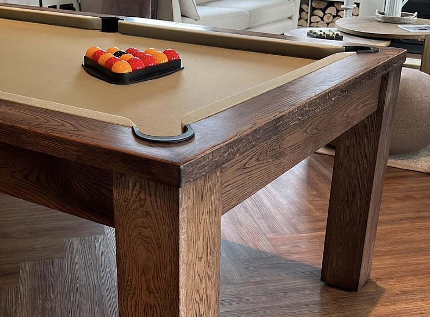 corner pockets black oak pool table elixir range