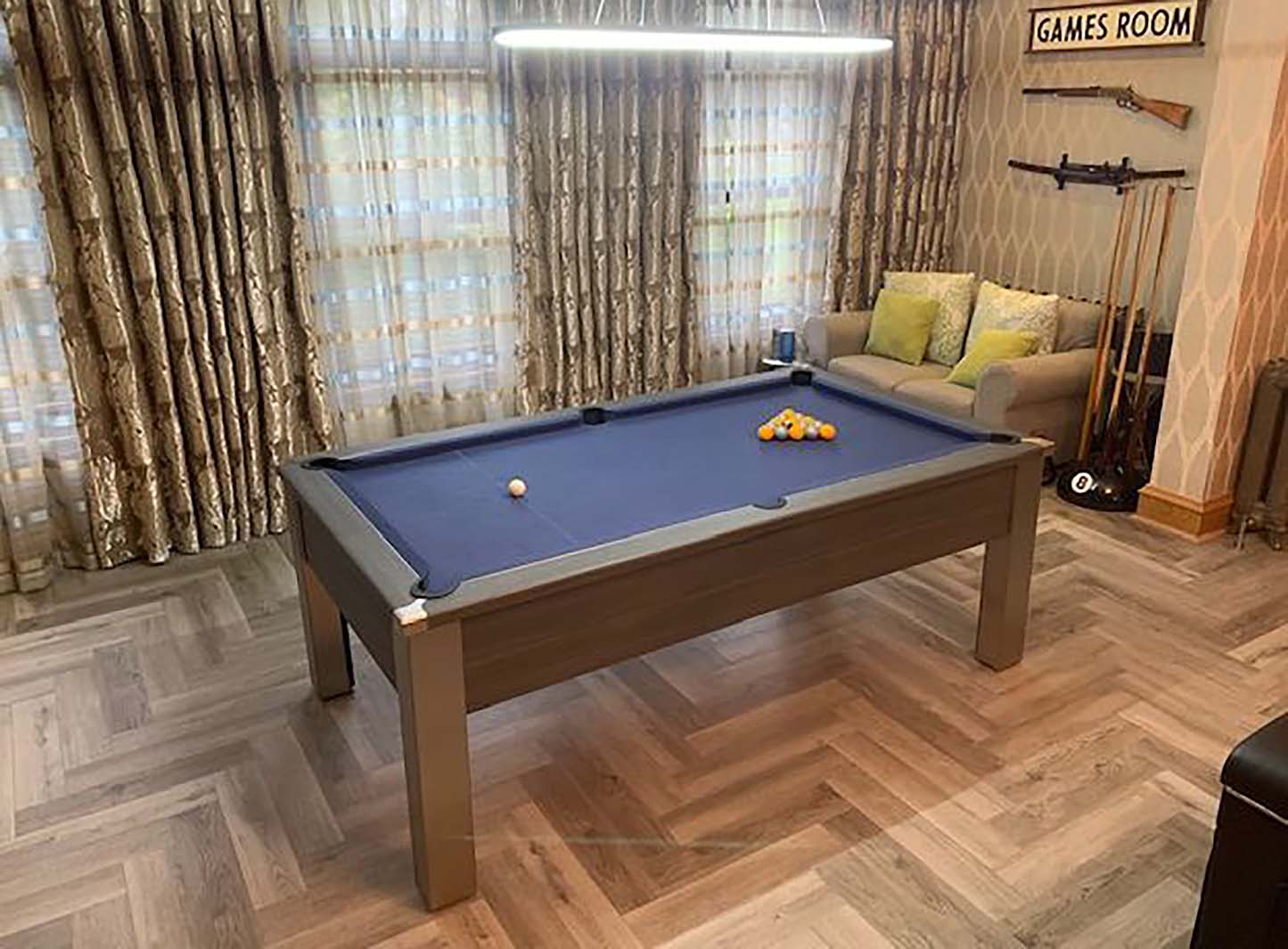 games room with pool table