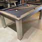 Dark grey cloth pool table