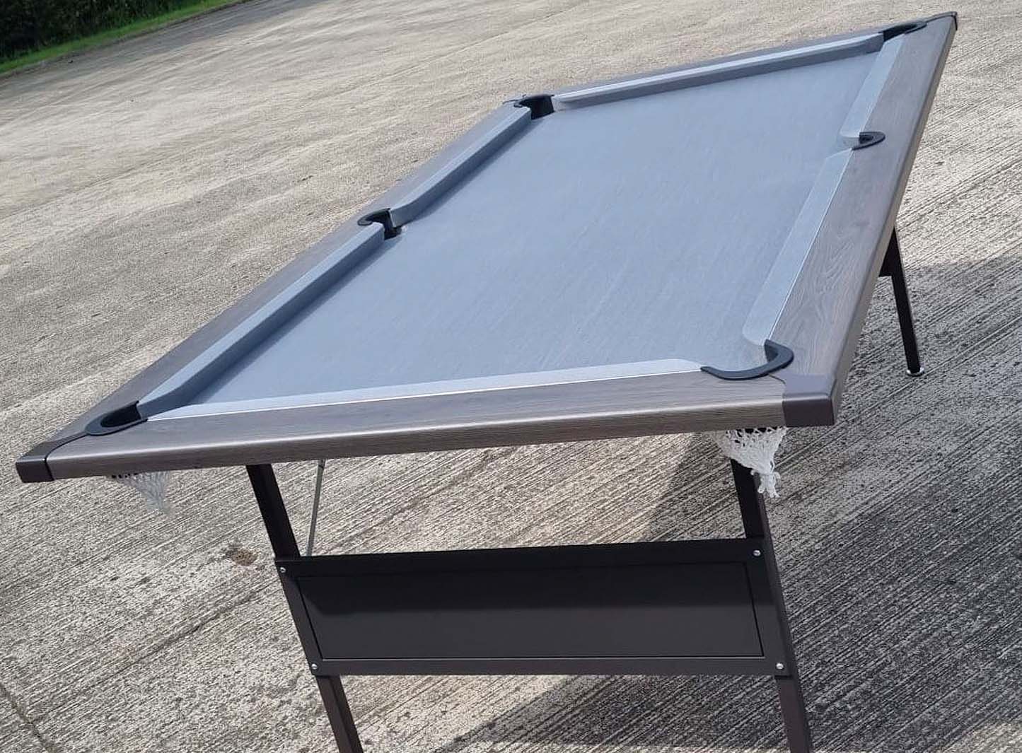 Outdoor pool table folding format