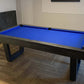 Slate bed pool dining table blue cloth