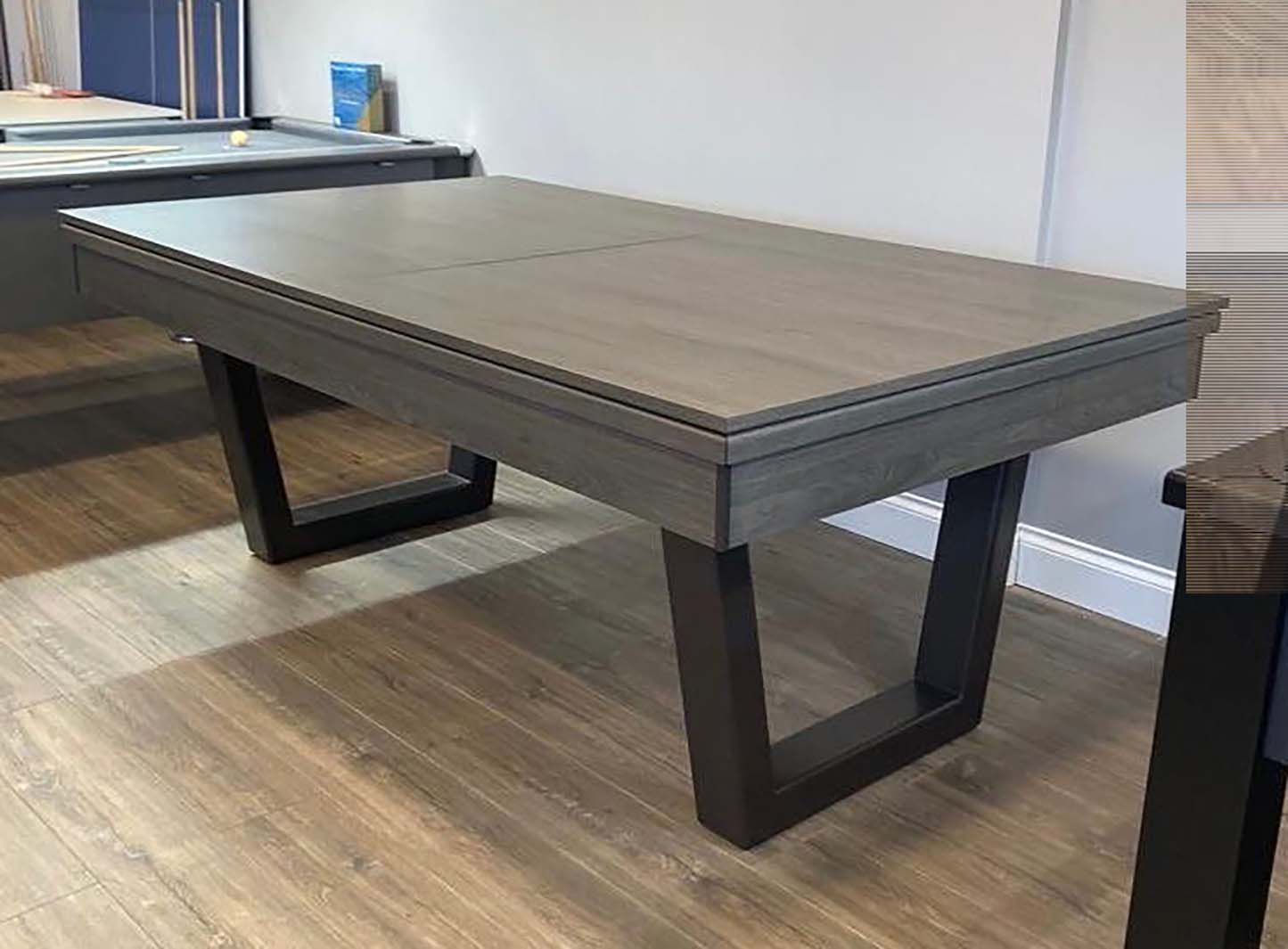 Slate bed pool dining table covered