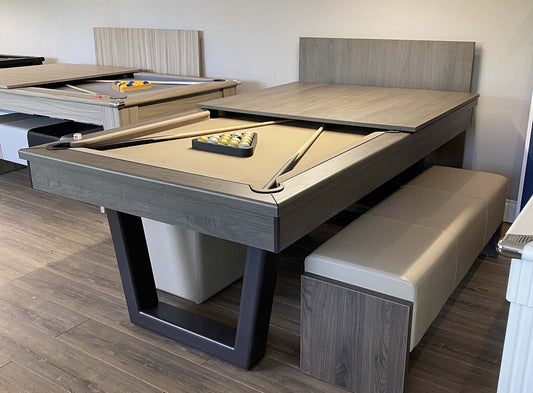 Ultimate Slate Bed Pool Dining Table semi covered