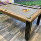 light grey felt pool table