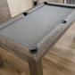 Grey cloth pool table