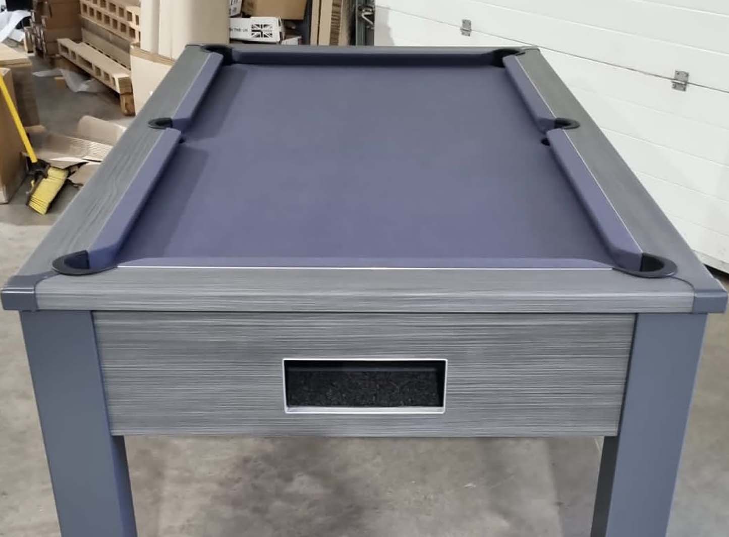 dark grey pool table