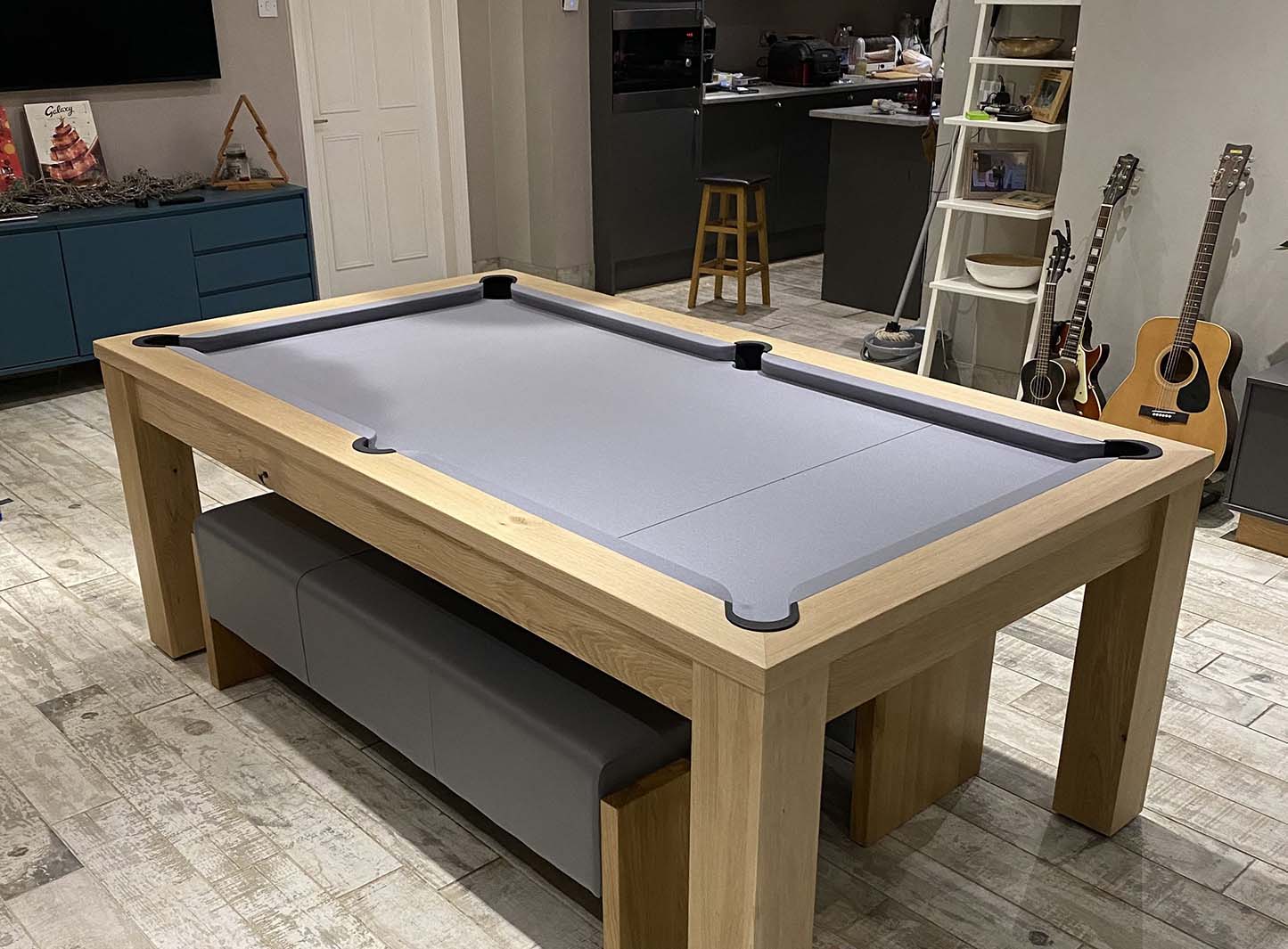 Natural Oak Pool Dining Table Elixir