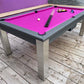 Elixir diner outdoor pool table purple pink cloth