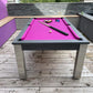 Elixir diner outdoor pool table purple pink cloth