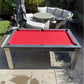 Elixir diner outdoor pool table red cloth