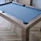 Pool table with grey cloth and matching a dining table