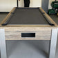 Distressed oak framed pool table mid grey cloth