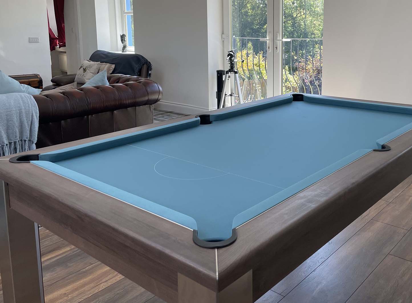 Pool Table with Dining Top, Solid Slate Bed, Pacific Walnut, 6ft & 7ft