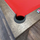 red felt corner pocket pool table