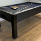 Black pool table and black cloth