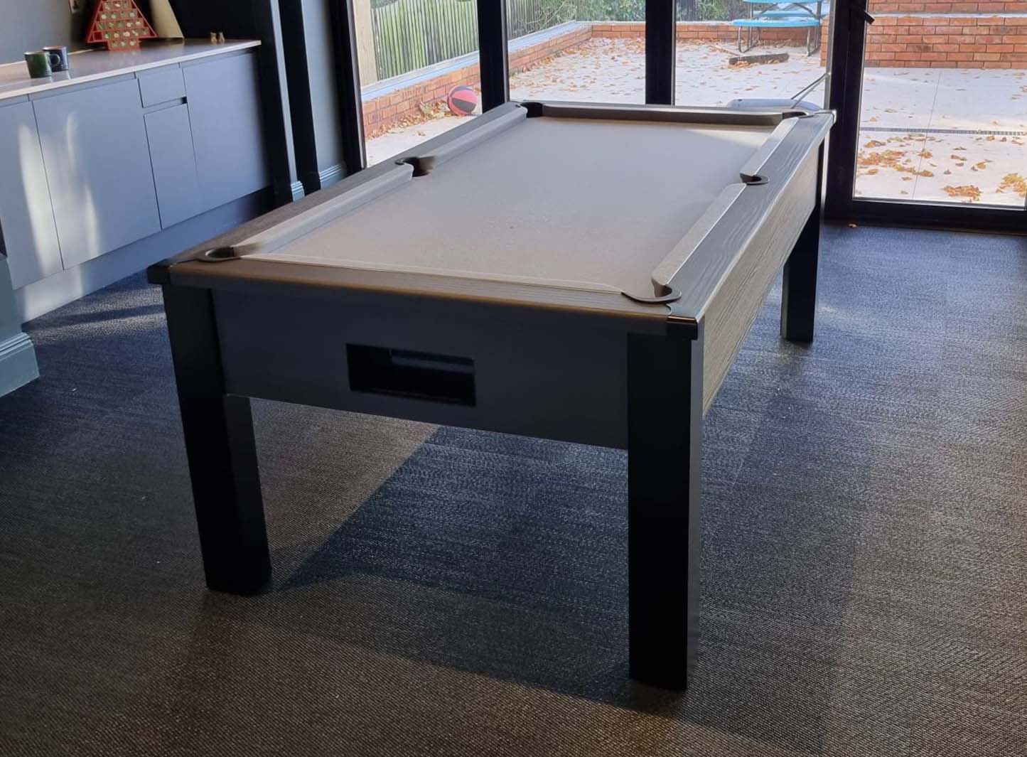 Dark grey pook table