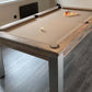 Tan coloured cloth pool table