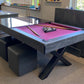 Xcalibur diner laminate pool table semi-covered