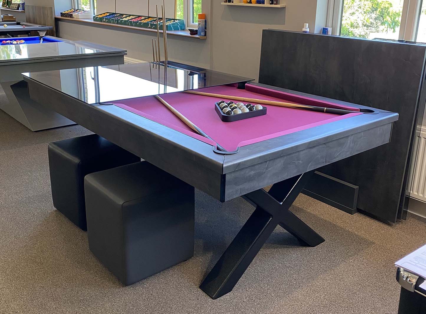 Xcalibur diner laminate pool table semi-covered